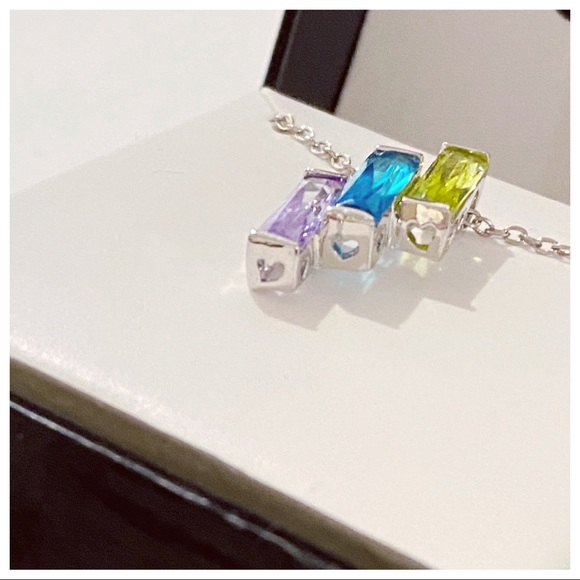 New! CBC triple CZ Boxed Pendant Necklace gc14 - Picture 4 of 4